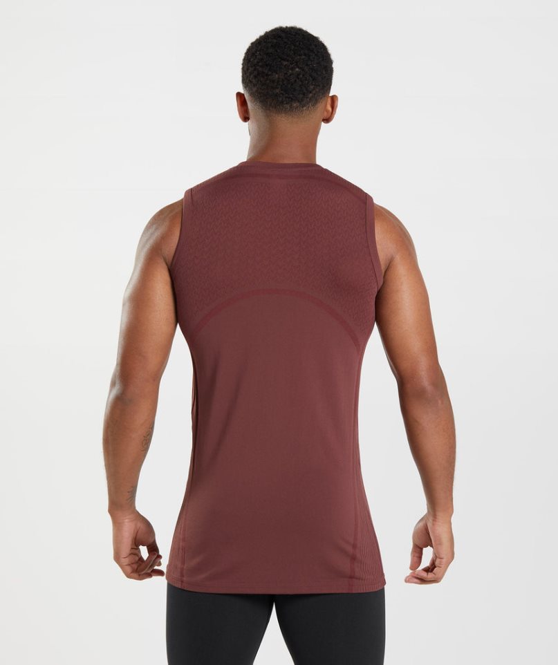 Men's Gymshark 315 Seamless Tanks Brown | CA A18075